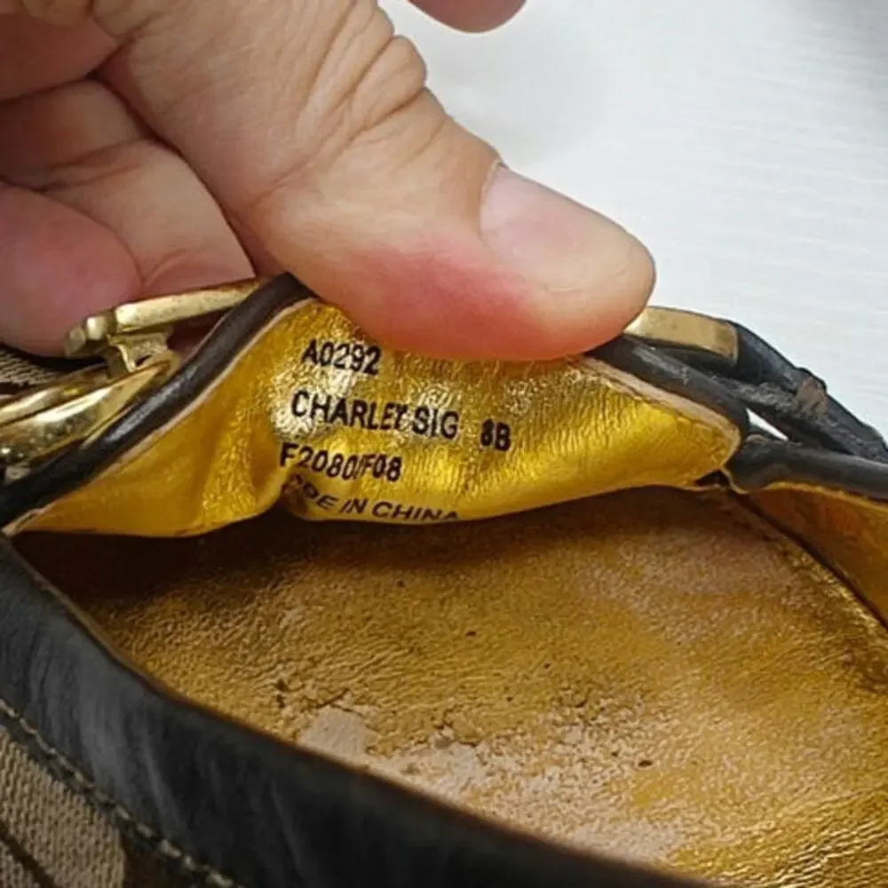 Vintage Coach heeled Loafers sz 8